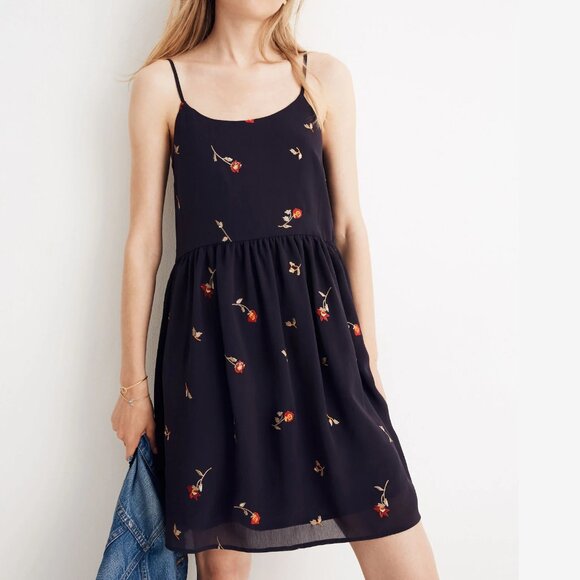 EUC Madewell embroidered babydoll cami dress - Picture 5 of 5